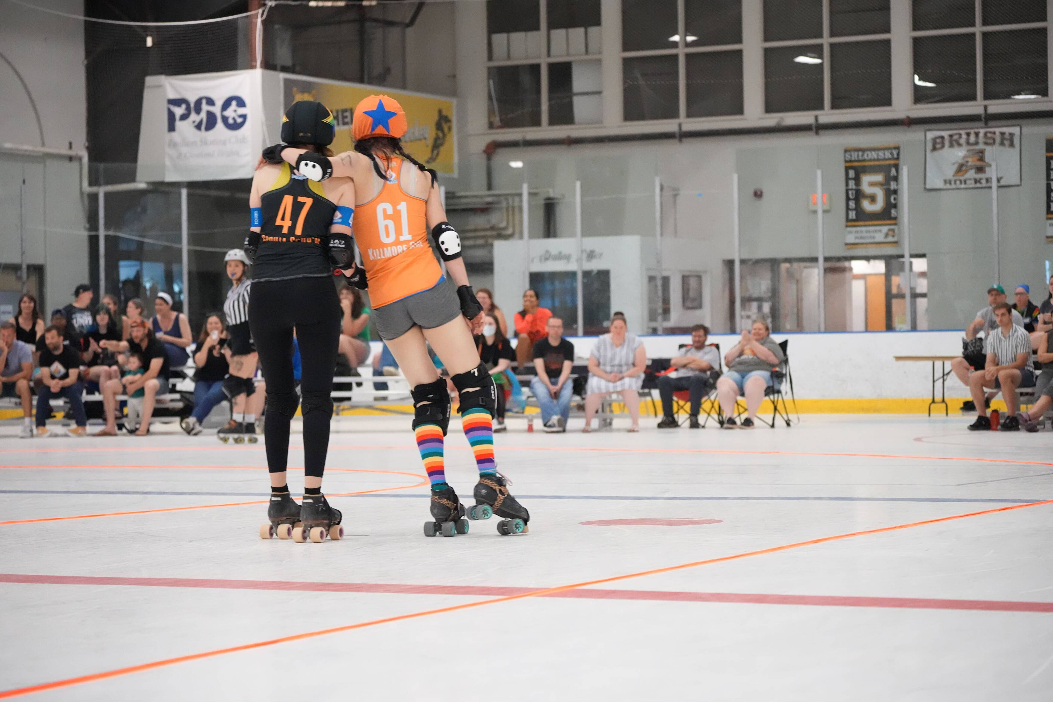 Roller derby action